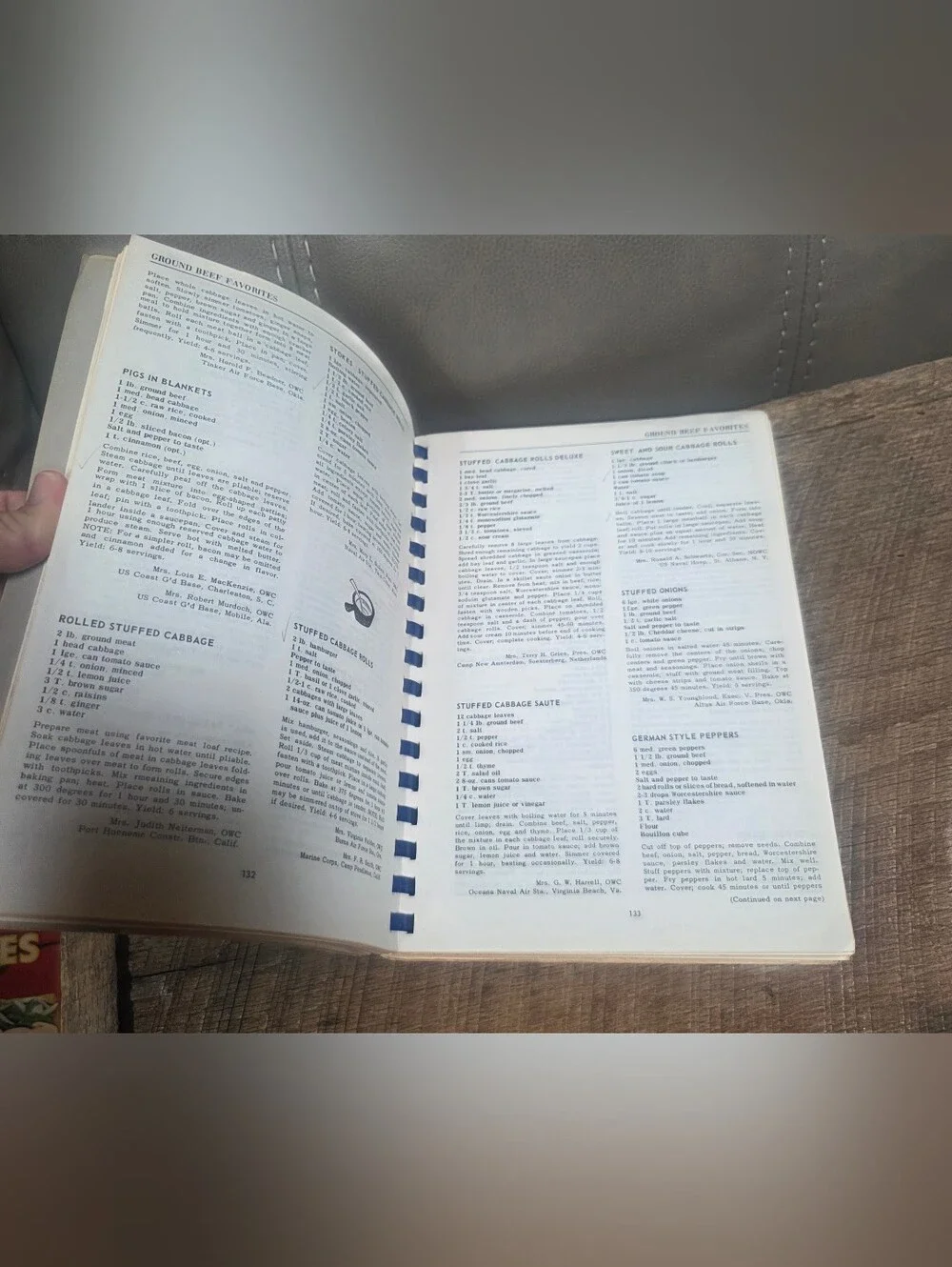 Lot of 2 Vintage 60's Spiral Military Wives Recipe Cook Books ~ Bin 1B